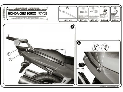GIVI Крепеж центрального кофра Honda CBR1100XX (97-09)