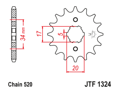 Звезда передняя JTF 1324