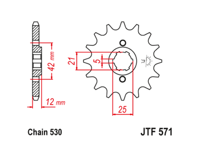 Звезда передняя JTF 571