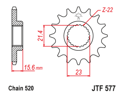 Звезда передняя JTF 577