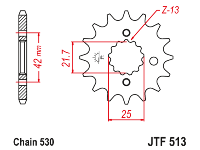 Звезда передняя JTF 513