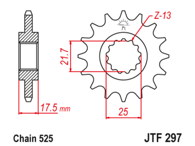 Звезда передняя JTF 297