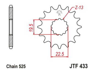 Звезда передняя JTF 433