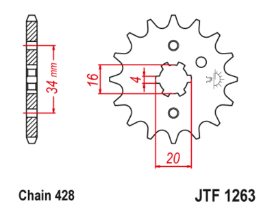 Звезда передняя JTF 1263