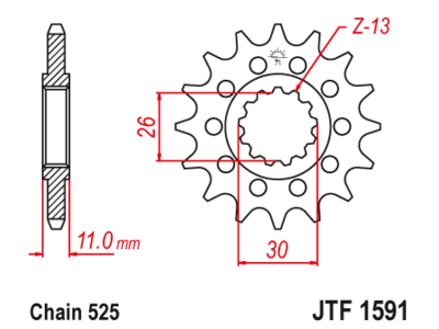 Звезда передняя JTF 1591