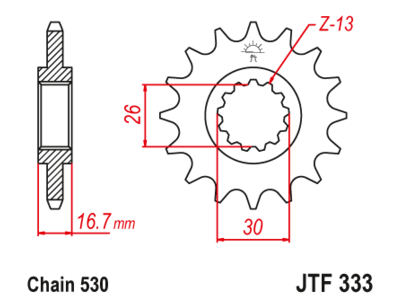 Звезда передняя JTF 333