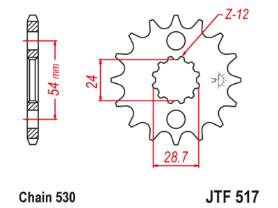 Звезда передняя JTF 517