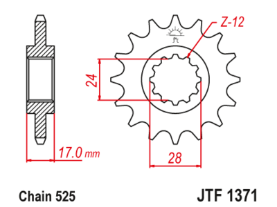 Звезда передняя JTF 1371