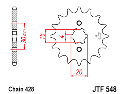 Звезда передняя JTF 548