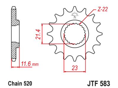 Звезда передняя JTF 583