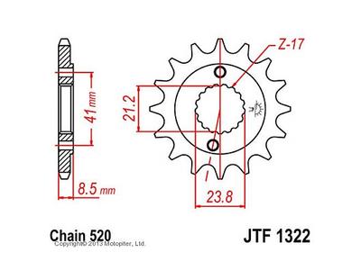 Звезда передняя JTF 1322