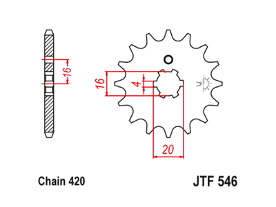 Звезда передняя JTF 546