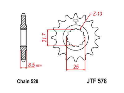 Звезда передняя JTF 578