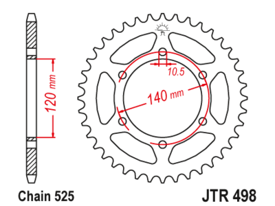 JTR 498 Звезда задняя