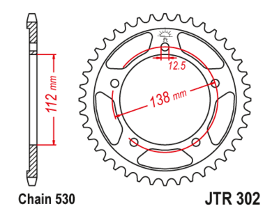 JTR 302 Звезда задняя