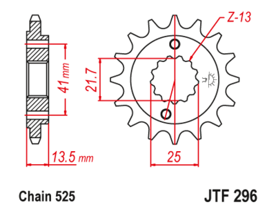 Звезда передняя JTF 296