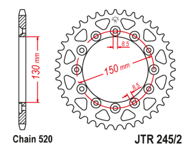 JTR 245/2 Звезда задняя