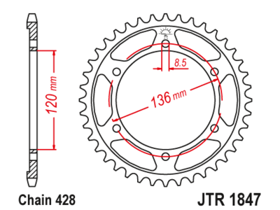 JTR 1847 Звезда задняя