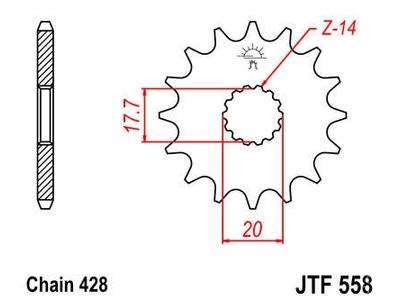 Звезда передняя JTF 558