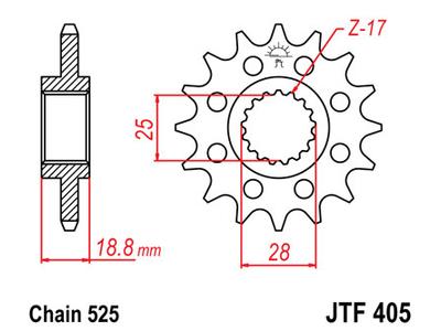 Звезда передняя JTF 405