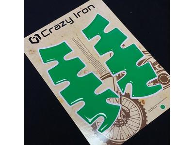 CRAZY IRON Наклейка на бак Боковая Зеленая