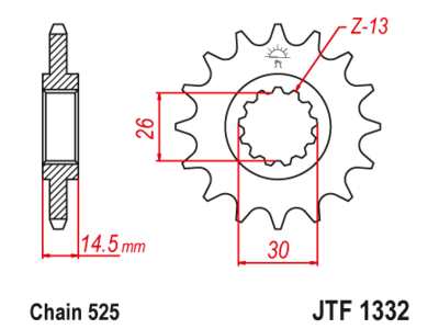 Звезда передняя JTF 1332 