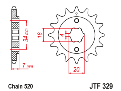 Звезда передняя JTF 329