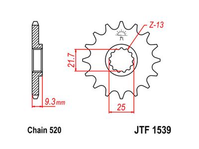 Звезда передняя JTF 1539