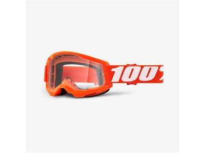 100% Кроссовая маска Strata 2 Goggle Orange Оранжевый/Белый