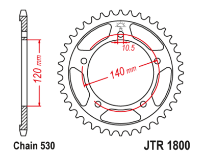 JTR 1800 Звезда задняя