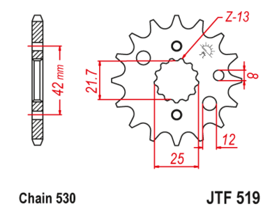 Звезда передняя JTF 519