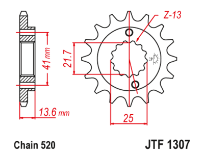 Звезда передняя JTF 1307