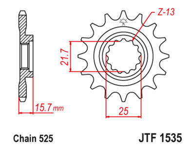 Звезда передняя JTF 1535