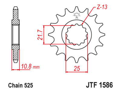 Звезда передняя JTF 1586