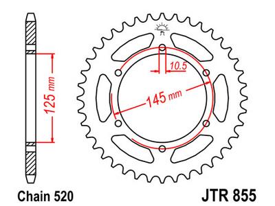 JTR 855 звезда задняя