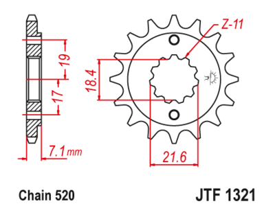 Звезда передняя JTF 1321