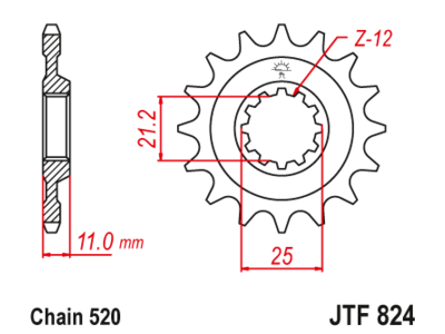 Звезда передняя JTF 824