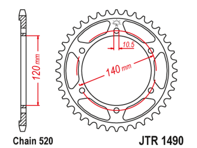 JTR 1490 звезда задняя