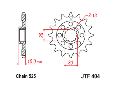 Звезда передняя JTF 404