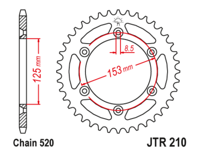 JTR 210 Звезда задняя