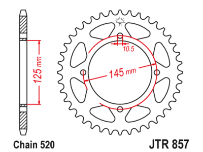 JTR 857 Звезда задняя