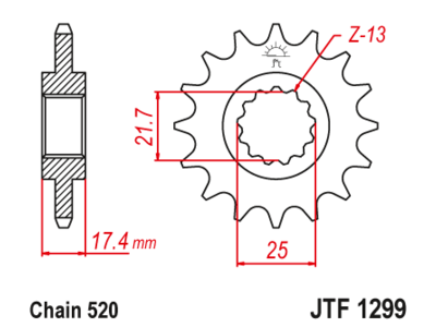 Звезда передняя JTF 1299