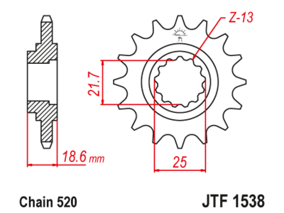 Звезда передняя JTF 1538