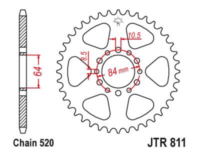 JTR 811 Звезда задняя