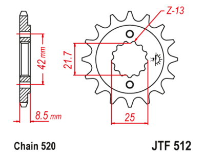 Звезда передняя JTF 512