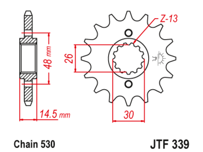 Звезда передняя JTF 339