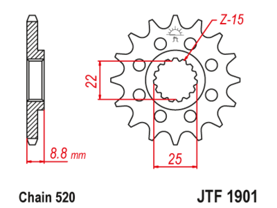 Звезда передняя JTF 1901