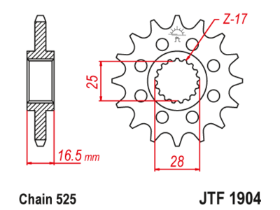 Звезда передняя JTF 1904