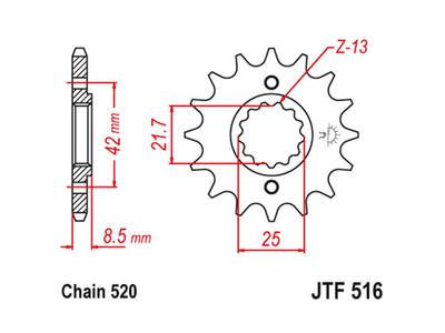 Звезда передняя JTF 516