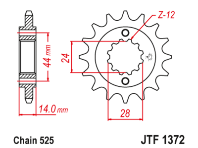 Звезда передняя JTF 1372